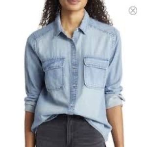 Caslon Oversized Denim Shirt